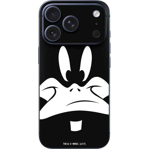Looney Tunes Daffy Duck Plain Black and White iPhone 17 Pro Skin